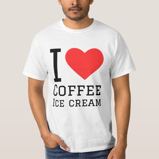 Ich Liebe Kaffeeeis T-Shirt (Vorderseite)
