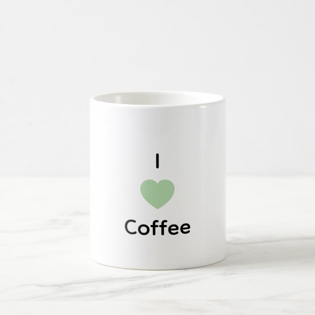 Ich liebe Kaffeetext Tasse (Mittel)