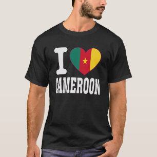 Ich liebe Kamerun Herz Souvenir Liebhaber Stolz Re T-Shirt