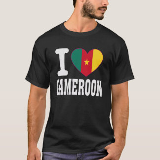 Ich liebe Kamerun Herz Souvenir Liebhaber Stolz Re T-Shirt