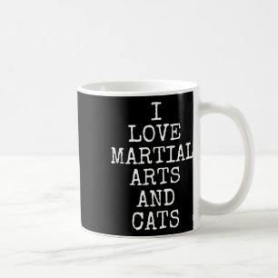Ich liebe Kampfsport und Katzen Süße Katze Feline Kaffeetasse