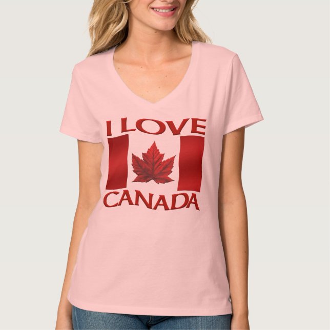 Ich Liebe Kanada T - Shirt Women's Canada Souvenir (Vorderseite)