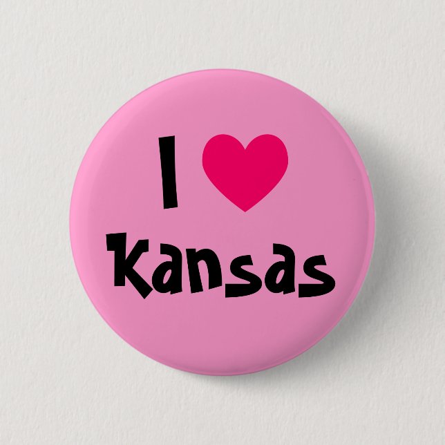Ich liebe Kansas Button (Vorderseite)