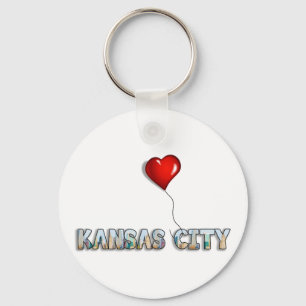 Ich Liebe Kansas City mit KC Skyline Inside Letter Schlüsselanhänger