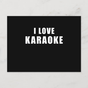 Ich liebe Karaoke - Geschenk zum Singen Postkarte