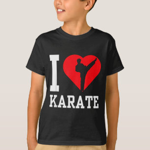 Ich liebe Karate-Gürtel-Kämpfer-Trainer-Kampfsport T-Shirt