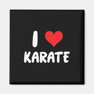 Ich liebe Karate - Herz - Kampfsport Magnet