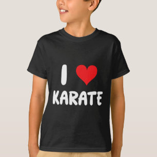 Ich liebe Karate - Herz - Kampfsport T-Shirt