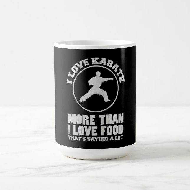 Ich Liebe Karate mehr als ich Liebe Essen Geschenk Kaffeetasse (Mittel)