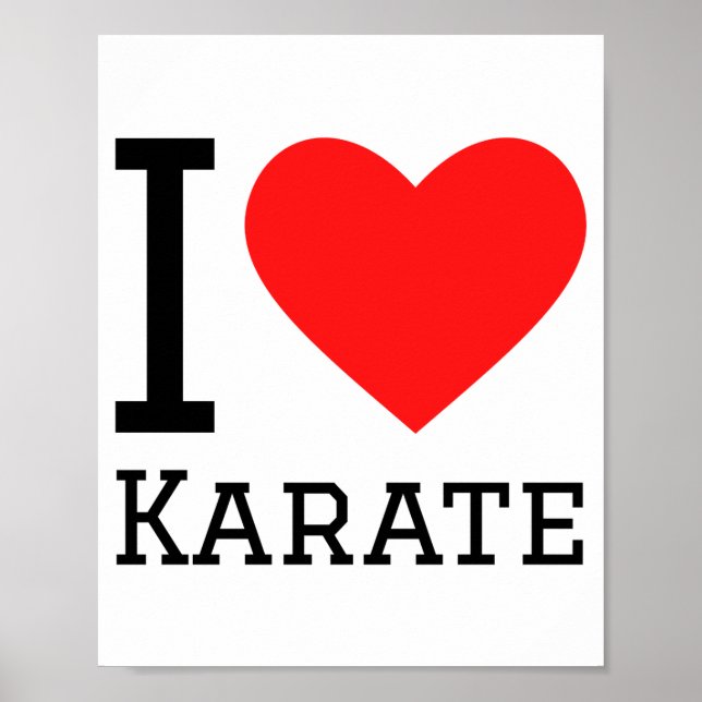 Ich liebe Karate T-Shirt  Poster (Vorne)