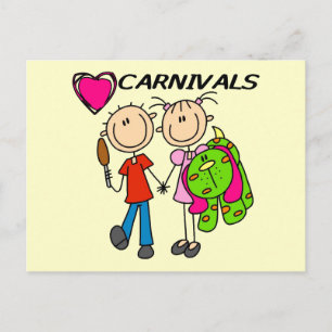 Ich liebe Karneval T-Shirts und Geschenke Postkarte