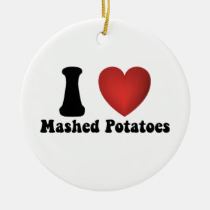 Ich liebe Kartoffelbrei Thanksgiving-Abendessen-Ge Keramik Ornament