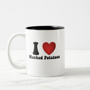 Ich liebe Kartoffelbrei Thanksgiving-Abendessen-Ge Zweifarbige Tasse