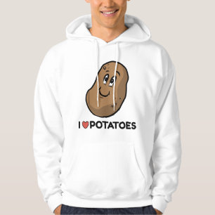 Ich liebe Kartoffeln Cartoon Kartoffel Hoodie