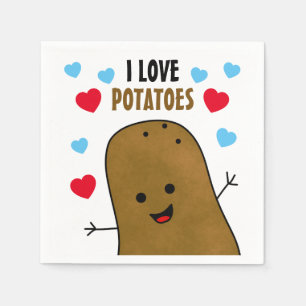 Ich liebe Kartoffeln Serviette