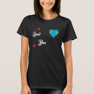 Ich Liebe Kasachstans mit Kasachstans Flagge im He T-Shirt