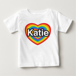 Ich Liebe Katie. Ich Liebe dir Katie. Herz Baby T-shirt