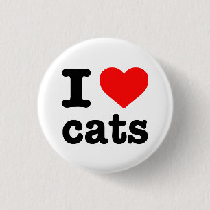 "ICH LIEBE-KATZEN " BUTTON