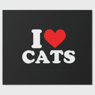 Ich liebe Katzen - Ich liebe Katzen Katzenliebhabe Geschenkpapier