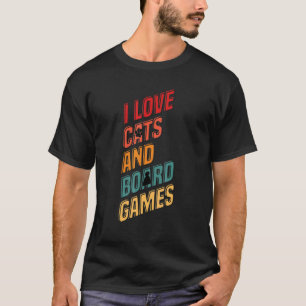 Ich liebe Katzen Katze Katzen Brettspiel Brettspie T-Shirt