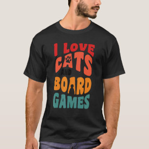 Ich liebe Katzen Katze Katzen Brettspiel Brettspie T-Shirt