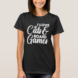 Ich liebe Katzen Katze Katzen Brettspiel Brettspie T-Shirt