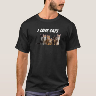 Ich liebe Katzen Katzen retten Kittenrettung Ki T-Shirt