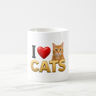 Ich liebe Katzen | Lustiges Katzenliebhaber-Gesche Kaffeetasse