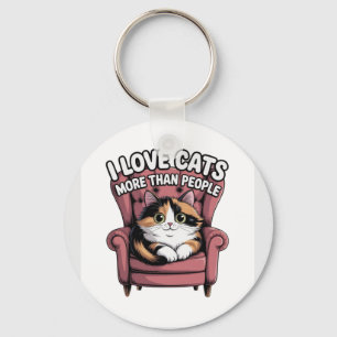 Ich Liebe Katzen mehr als Menschen Schlüsselanhänger