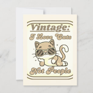 Ich Liebe Katzen, nicht Leute Postkarte