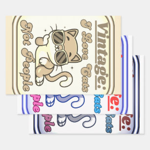 Ich liebe Katzen, nicht Menschen Geschenkpapier Set