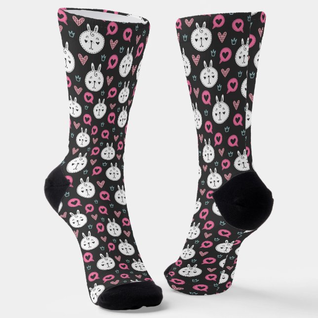 Ich liebe Katzen Socken (Gewinkelt)