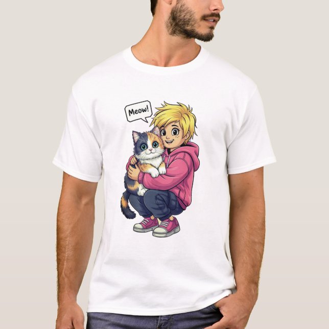 Ich liebe Katzen T-Shirt (Vorderseite)