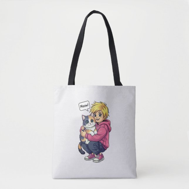 Ich liebe Katzen Tasche (Vorderseite)