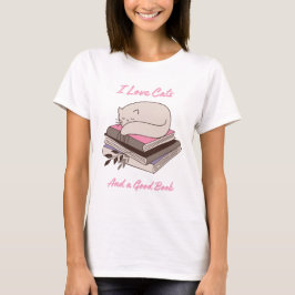 Ich Liebe Katzen und ein gutes Buch T-Shirt