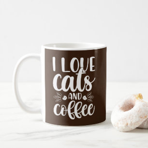 Ich Liebe Katzen und Kaffee Tasse