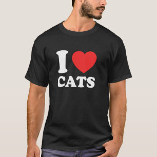 Ich liebe Katzen Zitat für Katzenliebhaber T-Shirt