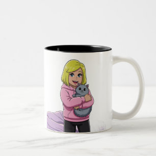Ich liebe Katzen Zweifarbige Tasse