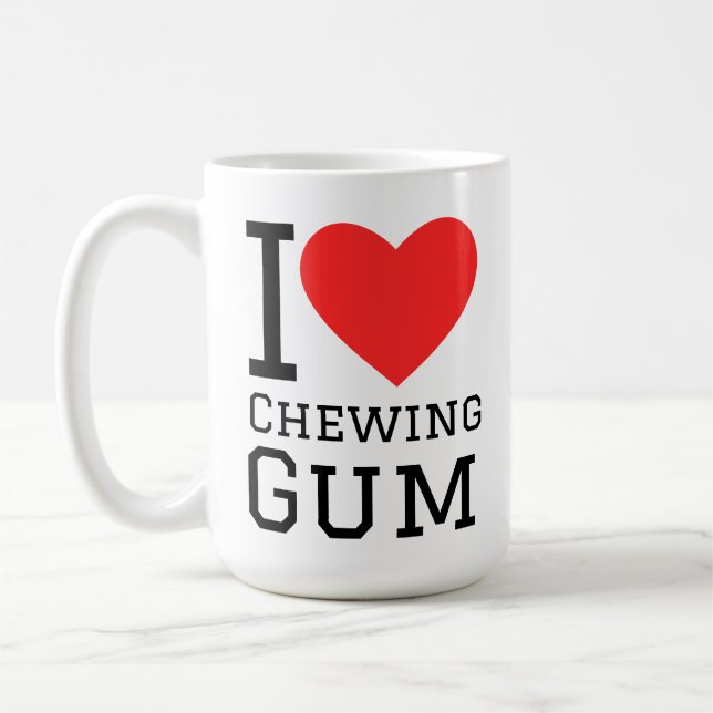 Ich liebe Kaugummi Kaffeetasse (Links)