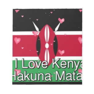Ich liebe ! Kenia Hakuna Matata Notizblock