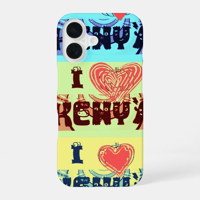 Ich liebe Kenia iPhone 16 Hülle (Rückseite)