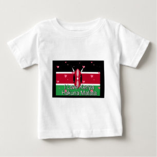 Ich liebe Kenia und "Hakuna Matata" Kunstdruck Baby T-shirt
