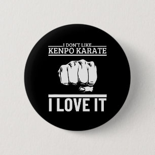 Ich liebe Kenpo Karate Lustig Stolz Amerikanisch K Button