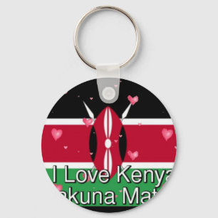 Ich Liebe! Kenya Hakuna Matata Schlüsselanhänger