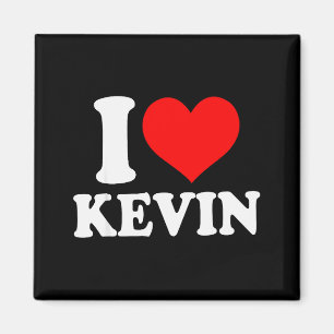 Ich liebe Kevin, ich mag Kevin, rotes Herz Valenti Magnet