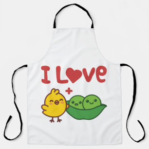 Ich liebe Kichererbsen Hummus Kawaii Schürze