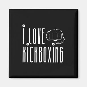 Ich liebe Kickboxen Kickbox Kick Boxing Kickboxer Magnet