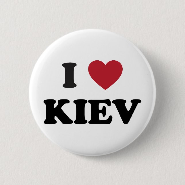 Ich liebe Kiew Ukraine Button (Vorderseite)