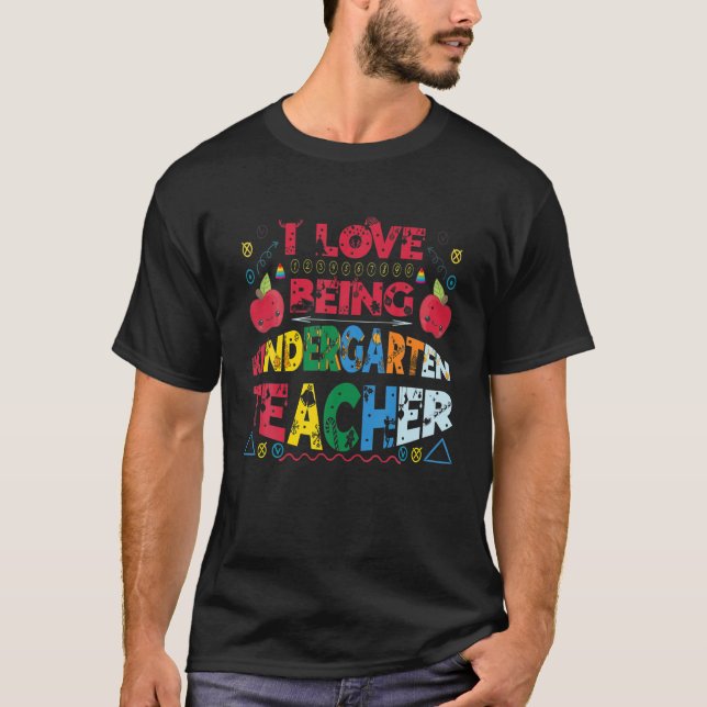 Ich Liebe Kindergartenlehrerin Flannel Valent T-Shirt (Vorderseite)