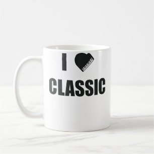 Ich liebe klassische Musik Klavier Spruch für Musi Kaffeetasse